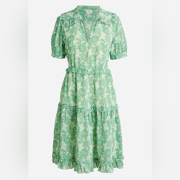 J. Crew Green Lace Midi Dress - Picture 2 of 8
